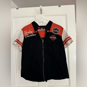 Women's Classic Colorblock Zip-Front Shirt Harley-Davidson Size 2XL